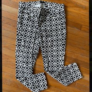 J Crew Factory patterned cropped pants